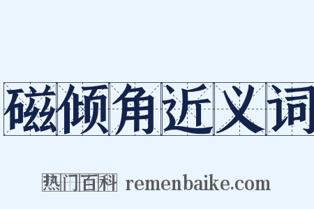 磁倾角近义词是什么意思的图片